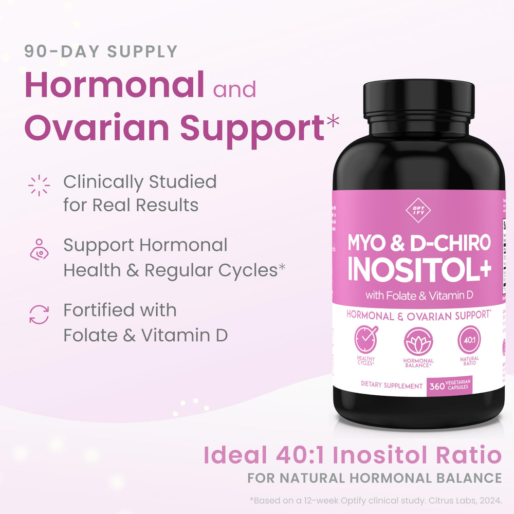 Illustration of 40:1 ratio of Myo-Inositol to D-Chiro Inositol