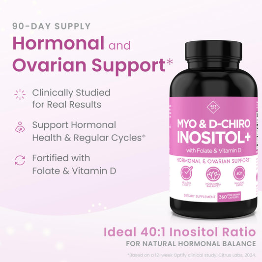 Illustration of 40:1 ratio of Myo-Inositol to D-Chiro Inositol