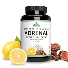 Opti-Adrenal bottle front with label