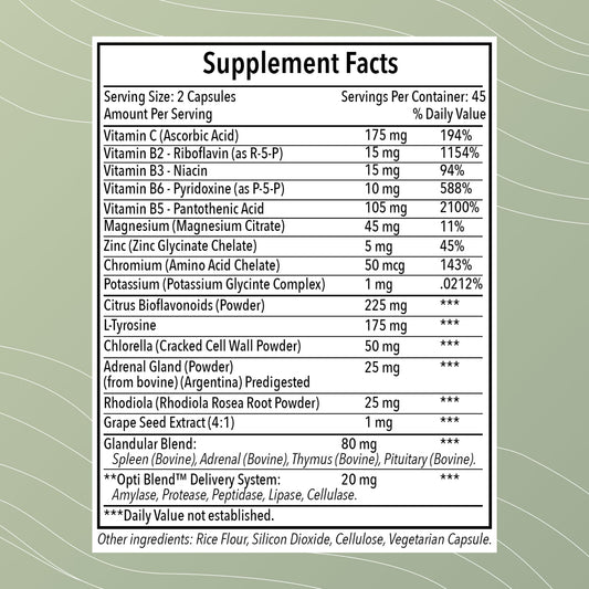 Opti-Adrenal ingredients list