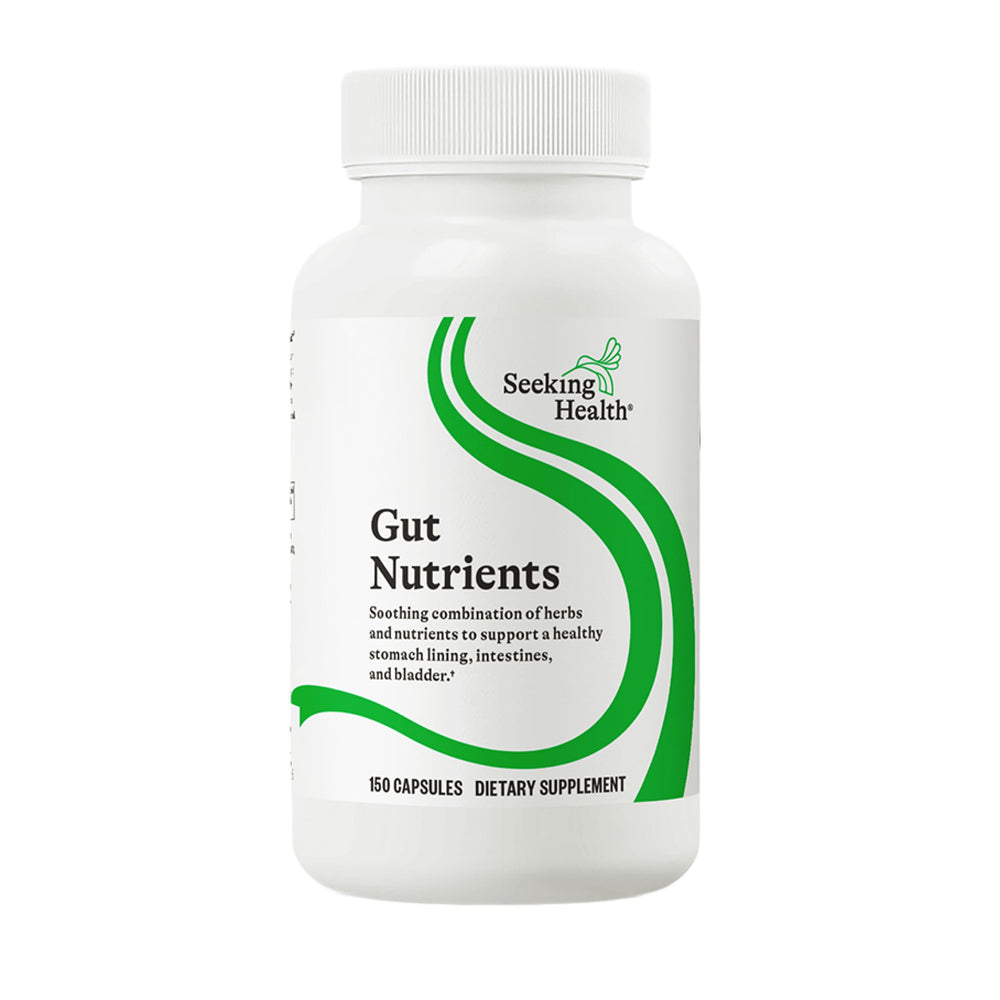 Bottle of Optimal GI glutamine-free supplement by Seeking Health