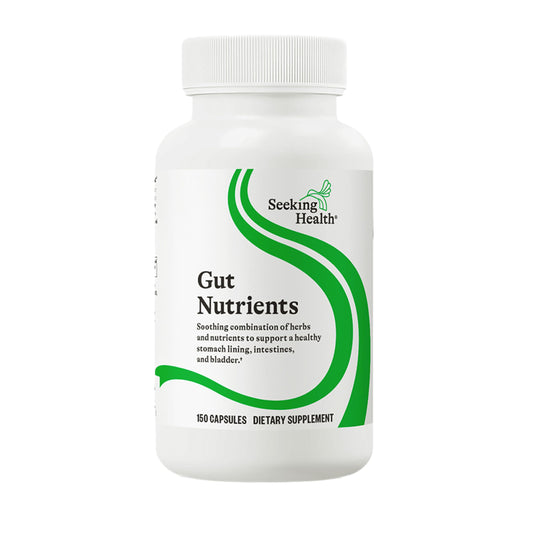 Bottle of Optimal GI glutamine-free supplement by Seeking Health
