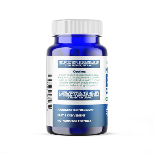 Close-up of a single 10 mg methylene blue capsule
