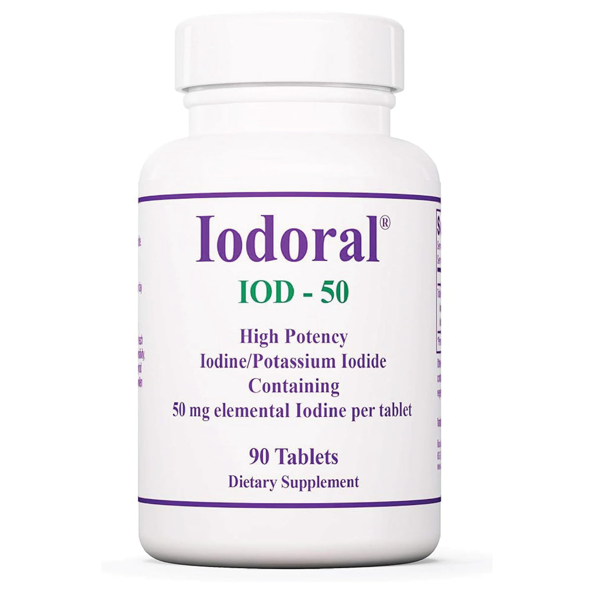 Optimox Iodoral 50 mg supplement bottle front view