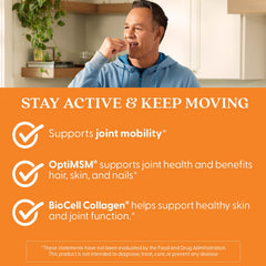 Illustration of hair, skin, and nails benefits from Biocell Collagen and OptiMSM
