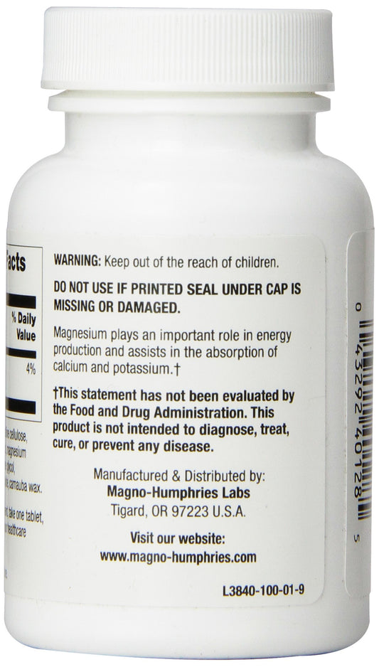 Close-up of Optimum Magnesium Gluconate 250 mg tablets