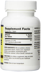 Bottle with 250 mg magnesium gluconate tablets