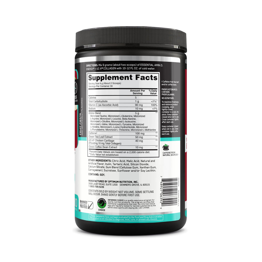 Caffeine sourced from natural ingredients on the label