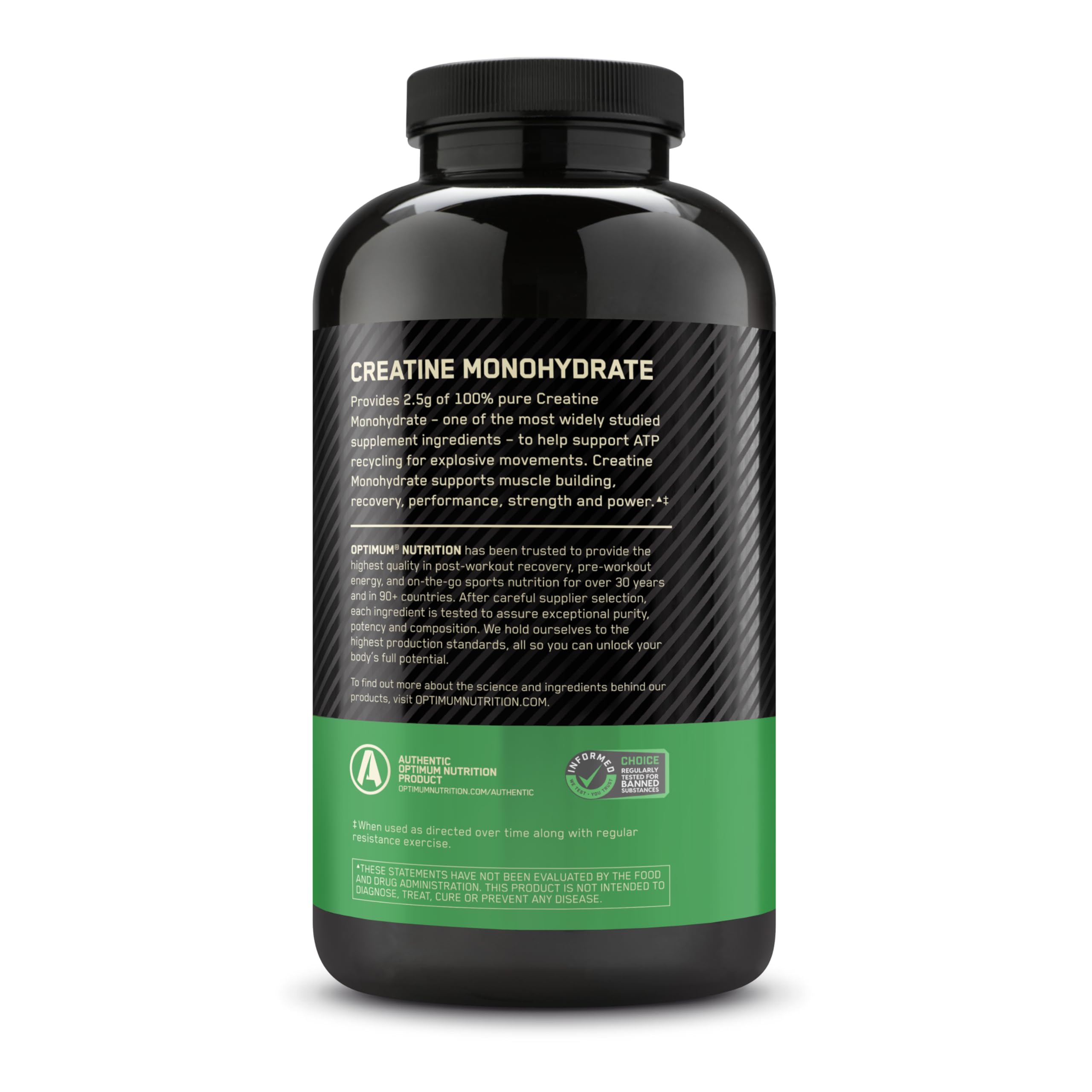 Athlete training with creatine supplement