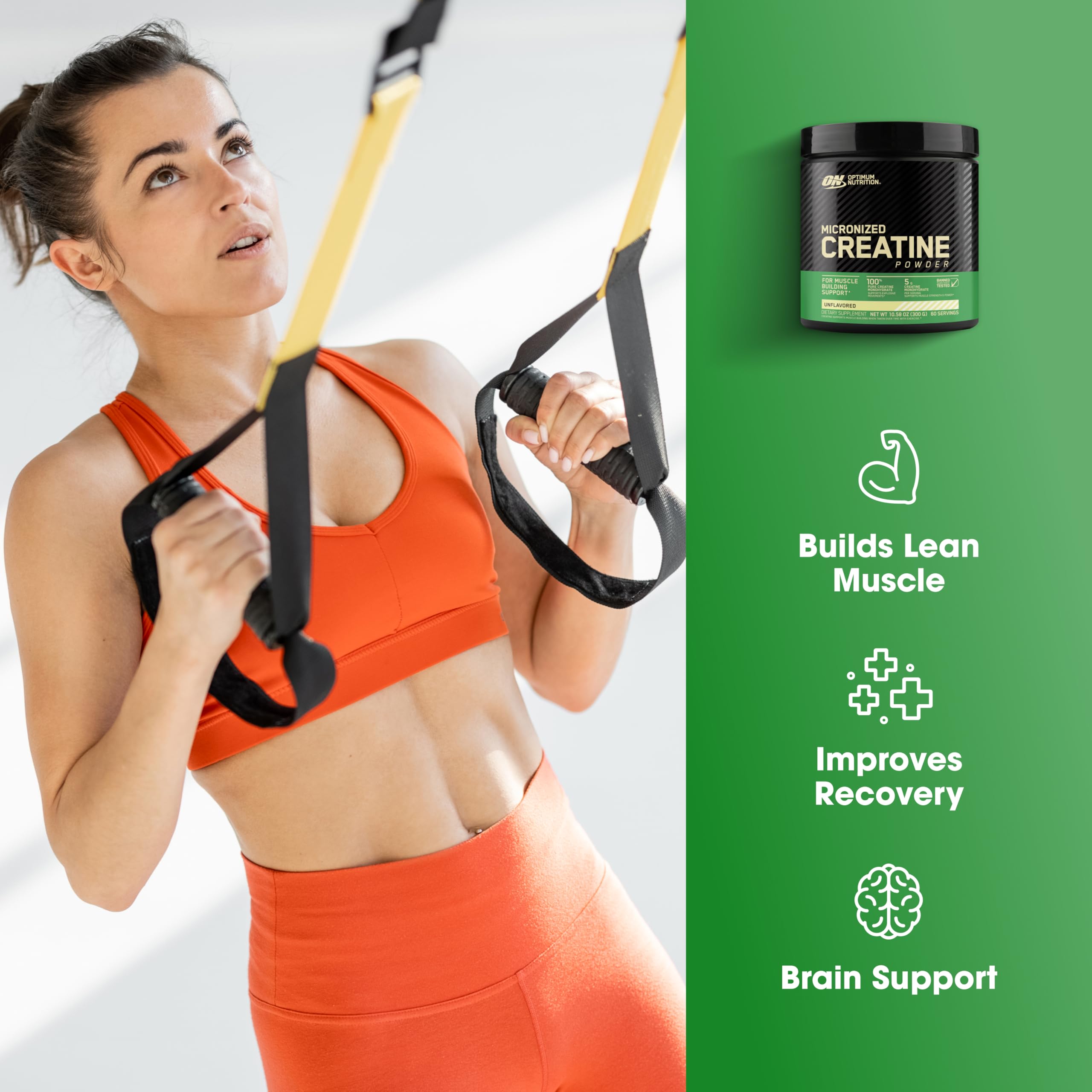 Creatine Monohydrate micronized powder canister with lid