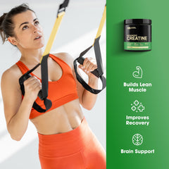 Creatine Monohydrate micronized powder canister with lid