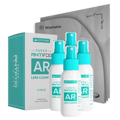 OPTIPAK Anti Fog Lens Cleaner Spray Kit with four 1oz bottles