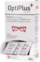 OptiPlus Ultrasoft lens cloths 100 count packaging image