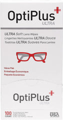 Close-up of OptiPlus Ultrasoft microfiber lens cloths for glasses