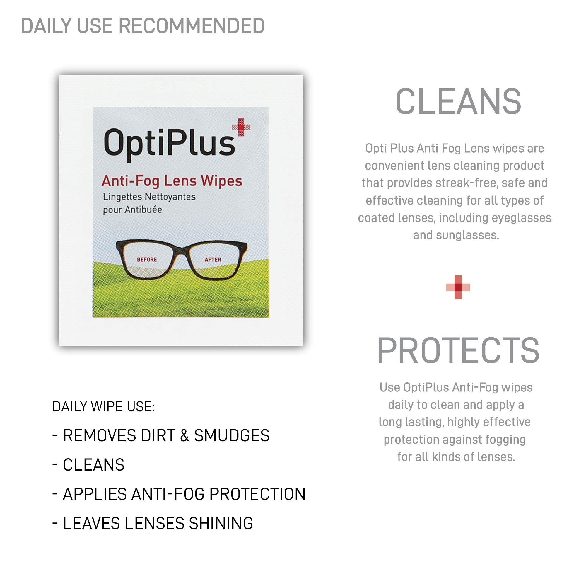 Individually wrapped pre-moistened wipes for glasses and screens