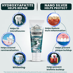 OPTIVIDA nano hydroxyapatite toothpaste for remineralization and whitening