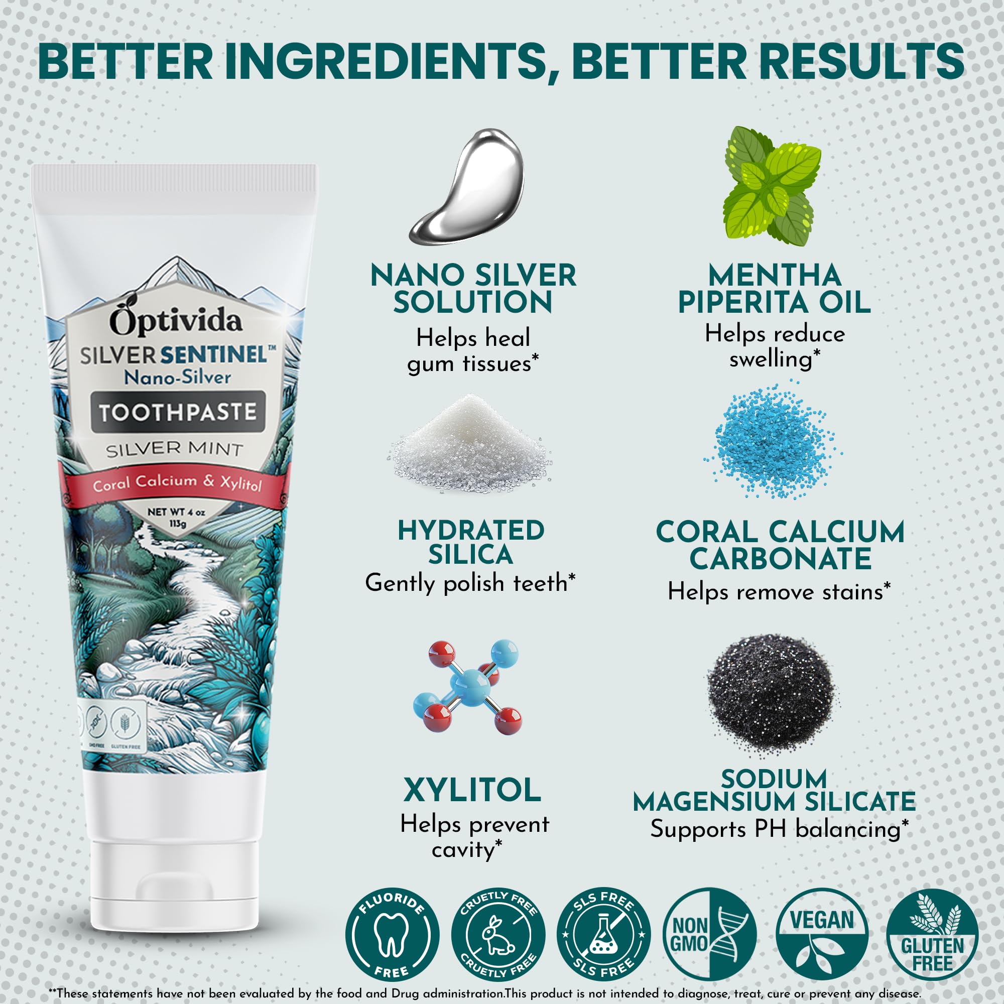 Optivida toothpaste packaging shot