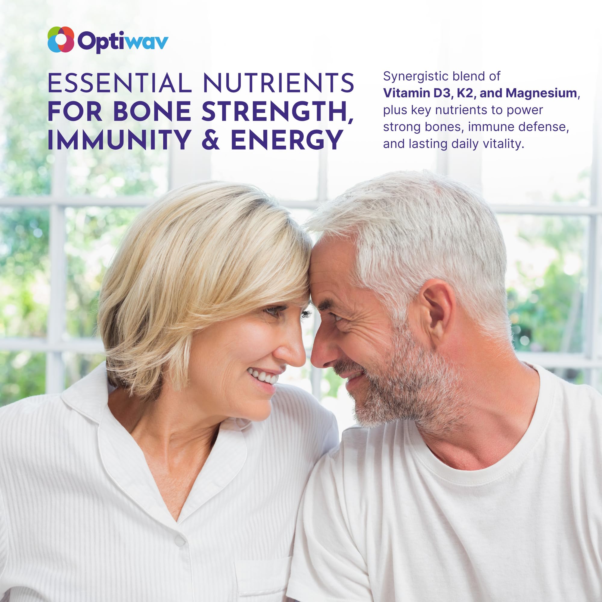 Ingredient panel for Optiwav D3 K2 Magnesium supplement