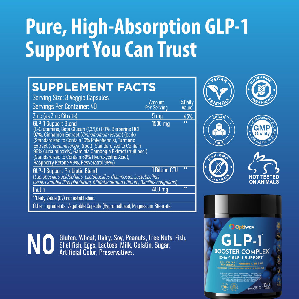 GMP-certified seal and non-GMO icons on packaging