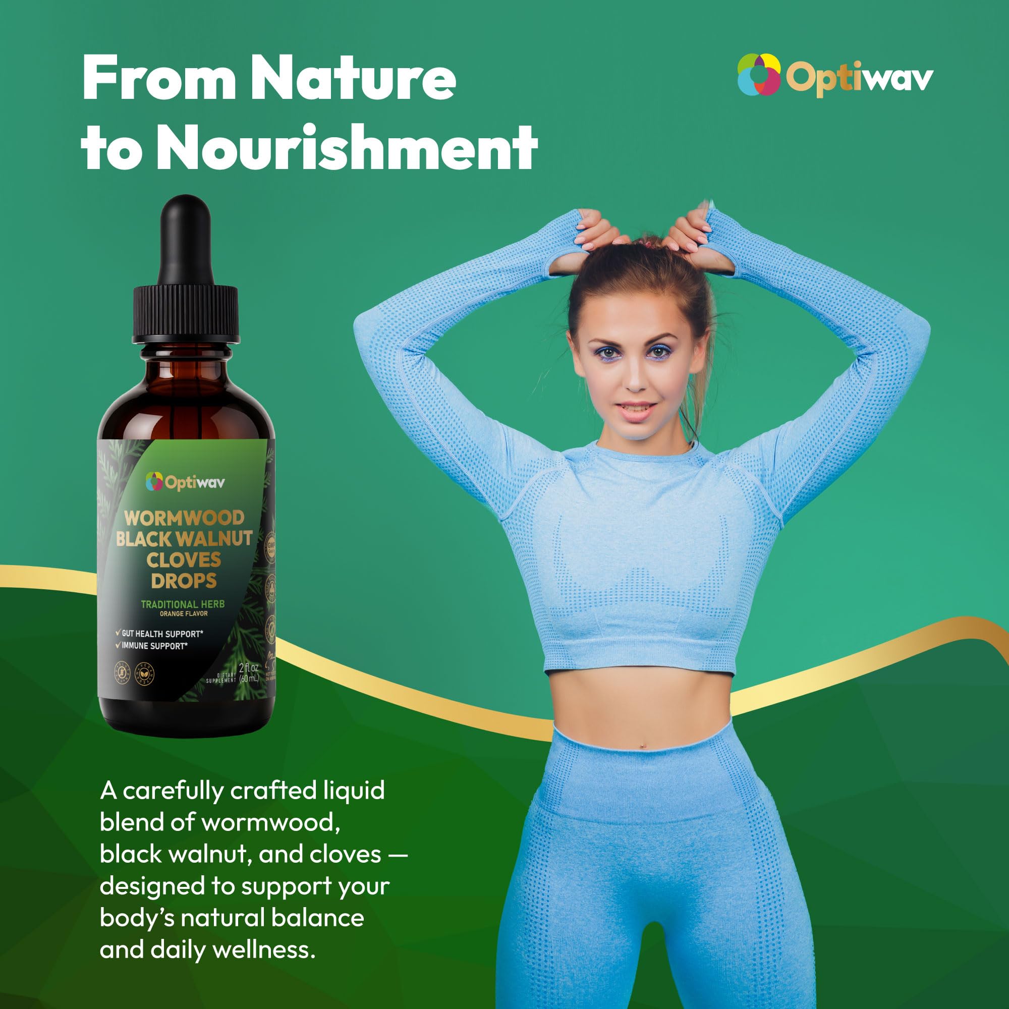 Label highlights sugar-free, gluten-free, vegan attributes