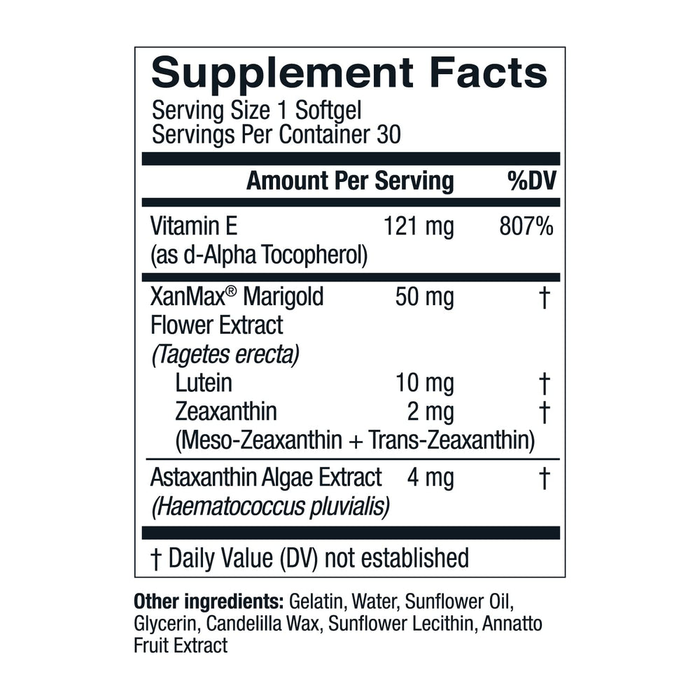 30 Softgels bottle of OptiWell Eye Health supplement