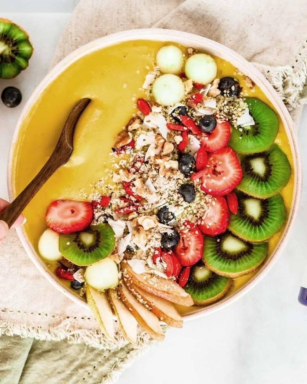 Closeup of Aloe Vera powder showing fresh, natural ingredients.