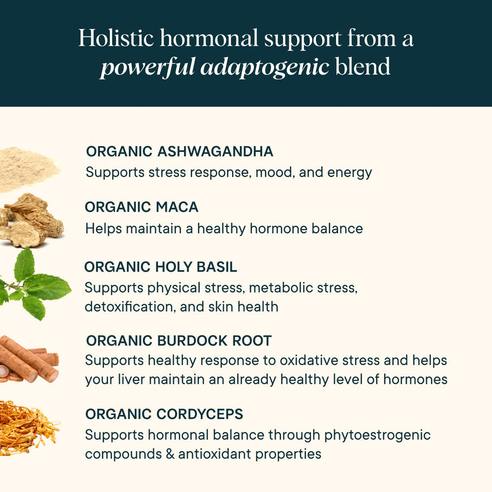 Ora Organic ashwagandha root feature in formula for stress resilience