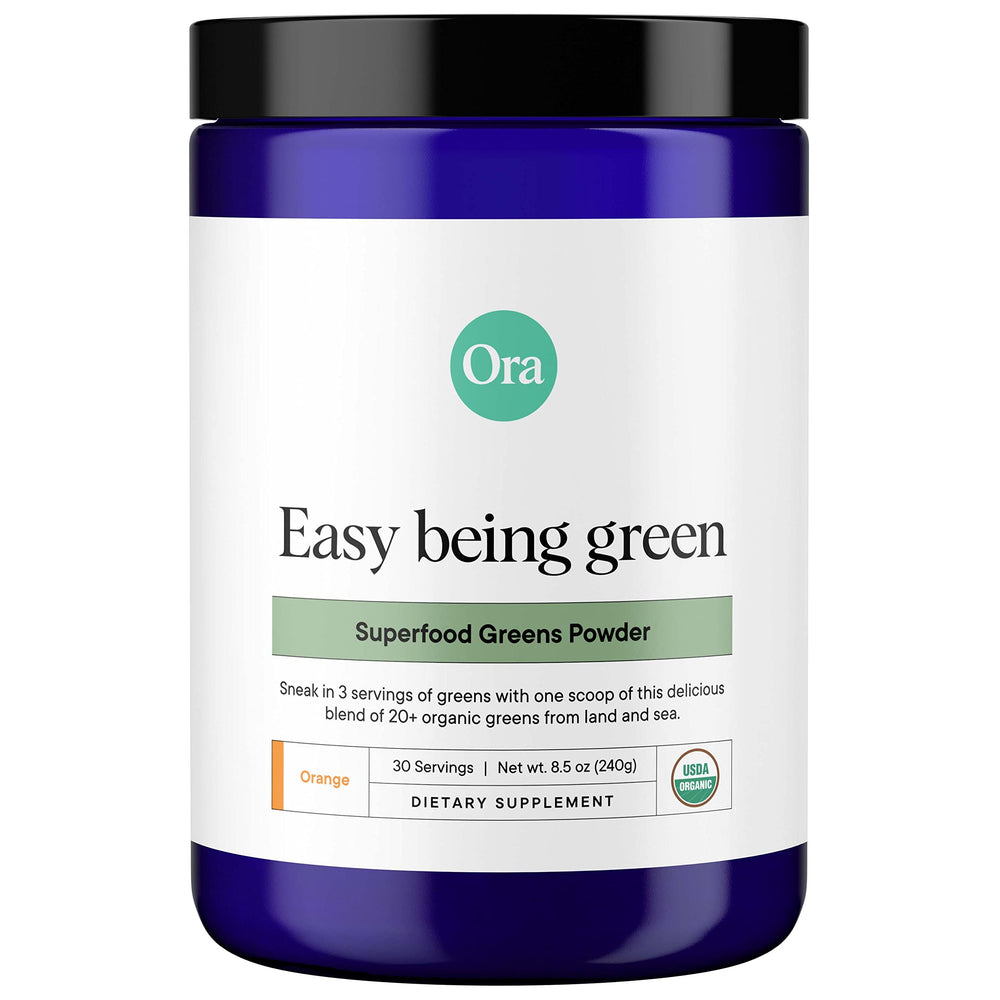 Orablend Label Ora Organic Greens Powder – Citrus Flavor, 30 Servings | Vegan, Gluten ...