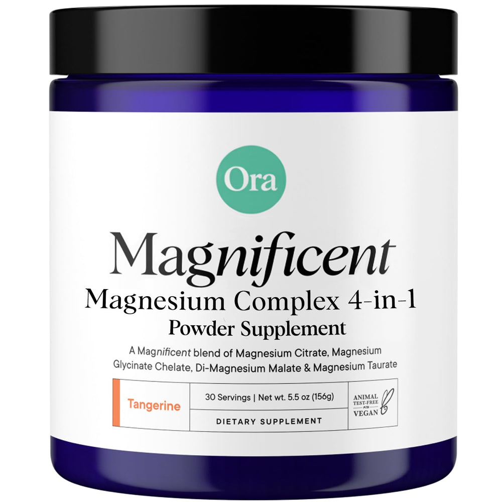 Bottle of Ora Organic Magnificent Magnesium Powder