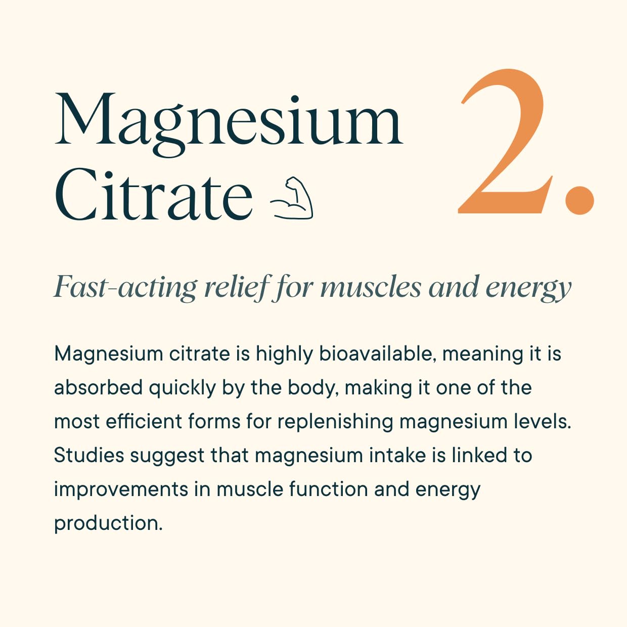 Refreshing Tangerine flavored magnesium powder