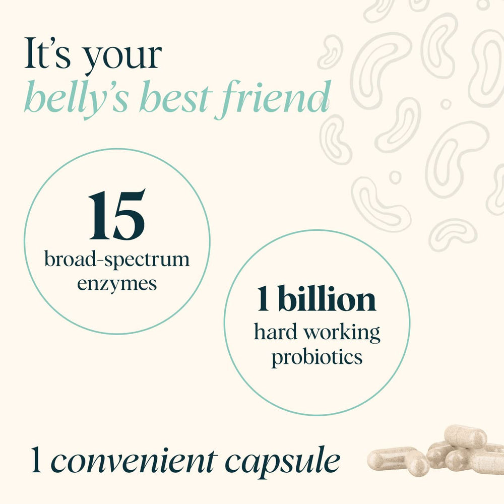 Graphic of probiotics and digestive enzymes