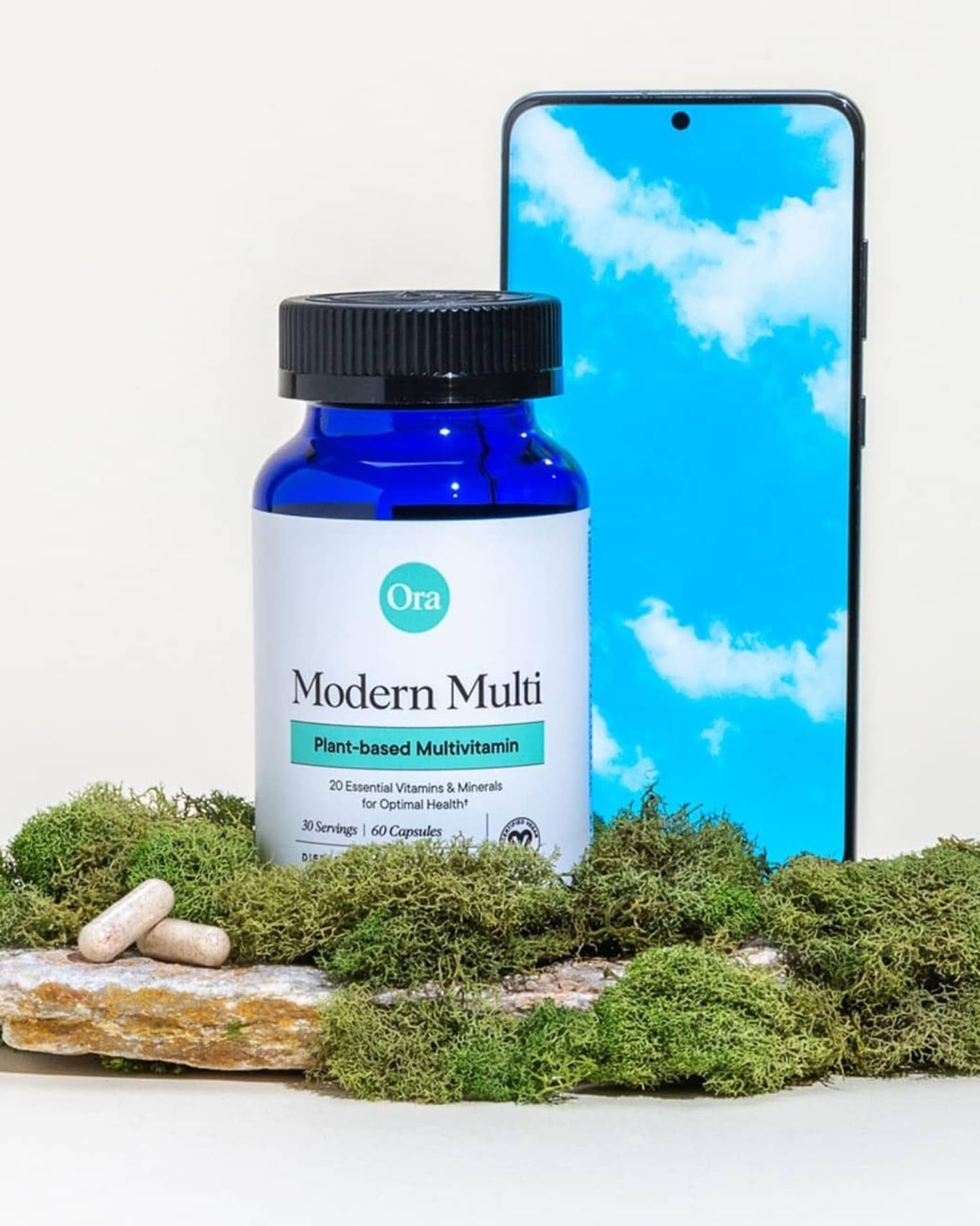 Third-party testing and quality control labels on Ora Organic multivitamin