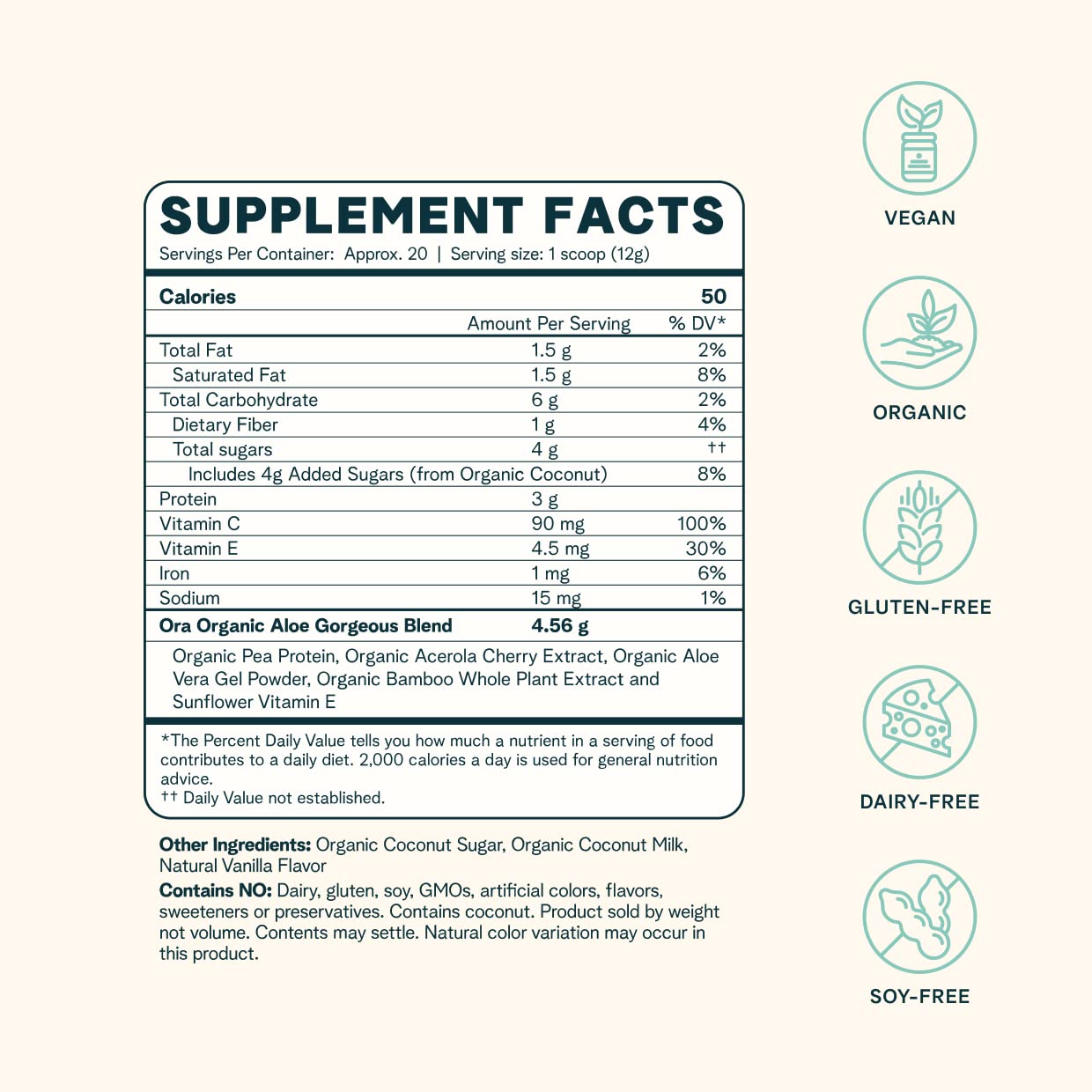 Organic vitamin C jar emphasizing antioxidant support for skin.