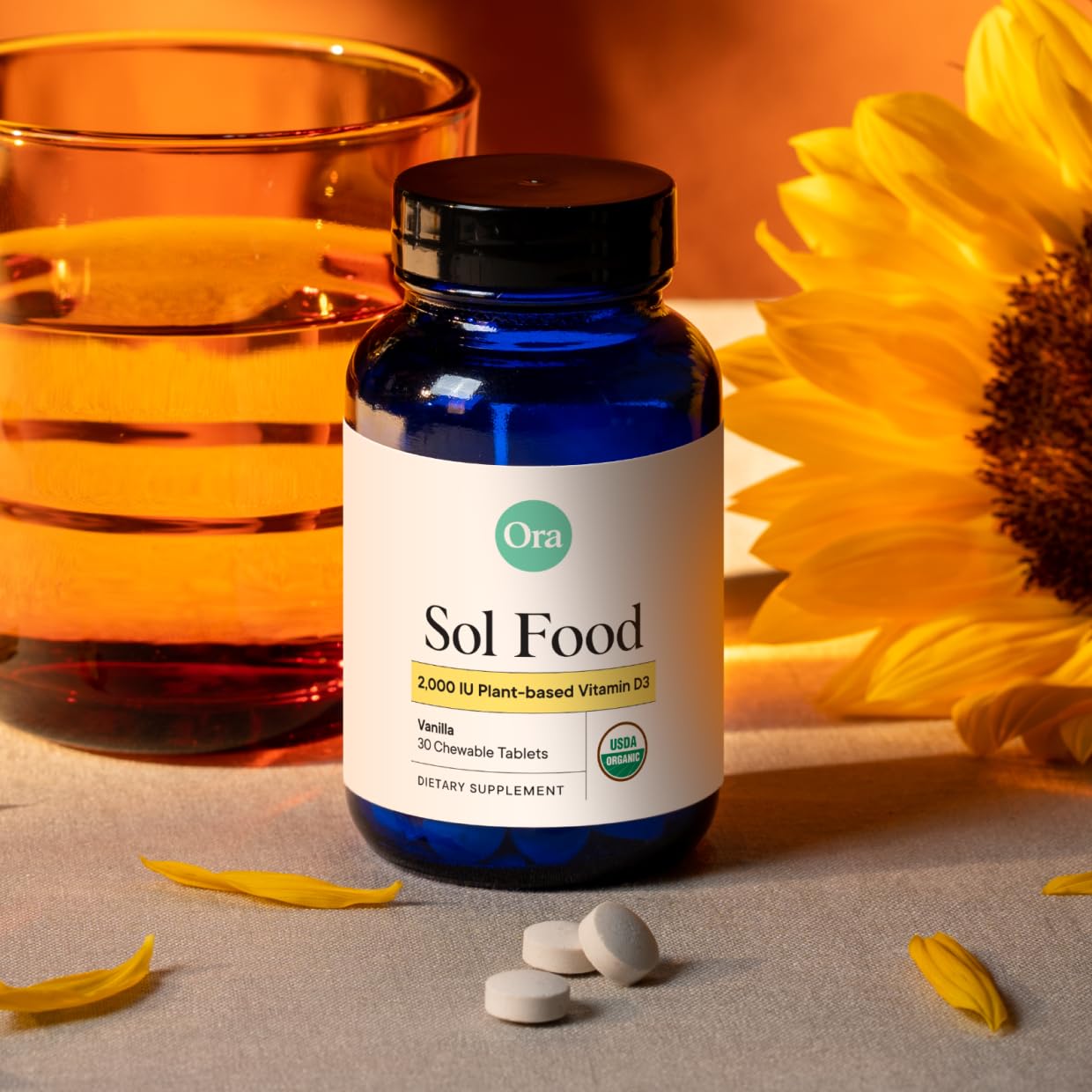 Mood, energy, and sleep support concept related to vitamin D
