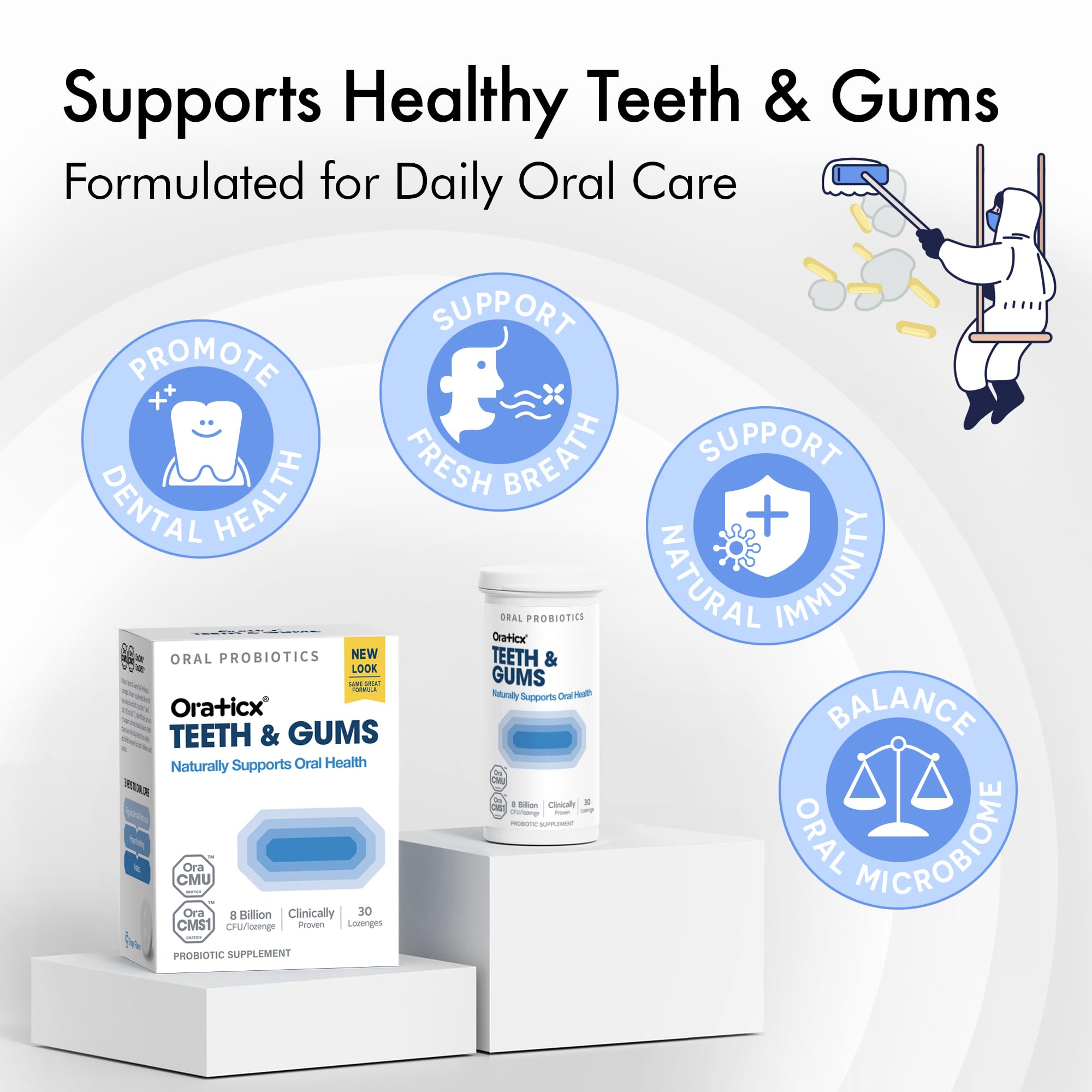Fresh breath concept with OraTicx probiotics