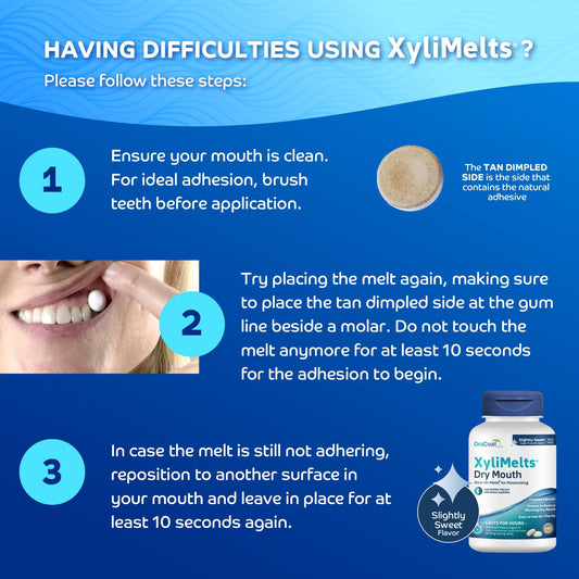 XyliMelts providing up to 8 hours of dry mouth relief
