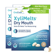 Oracoat XyliMelts 40-count pack of 3 with mild mint flavor