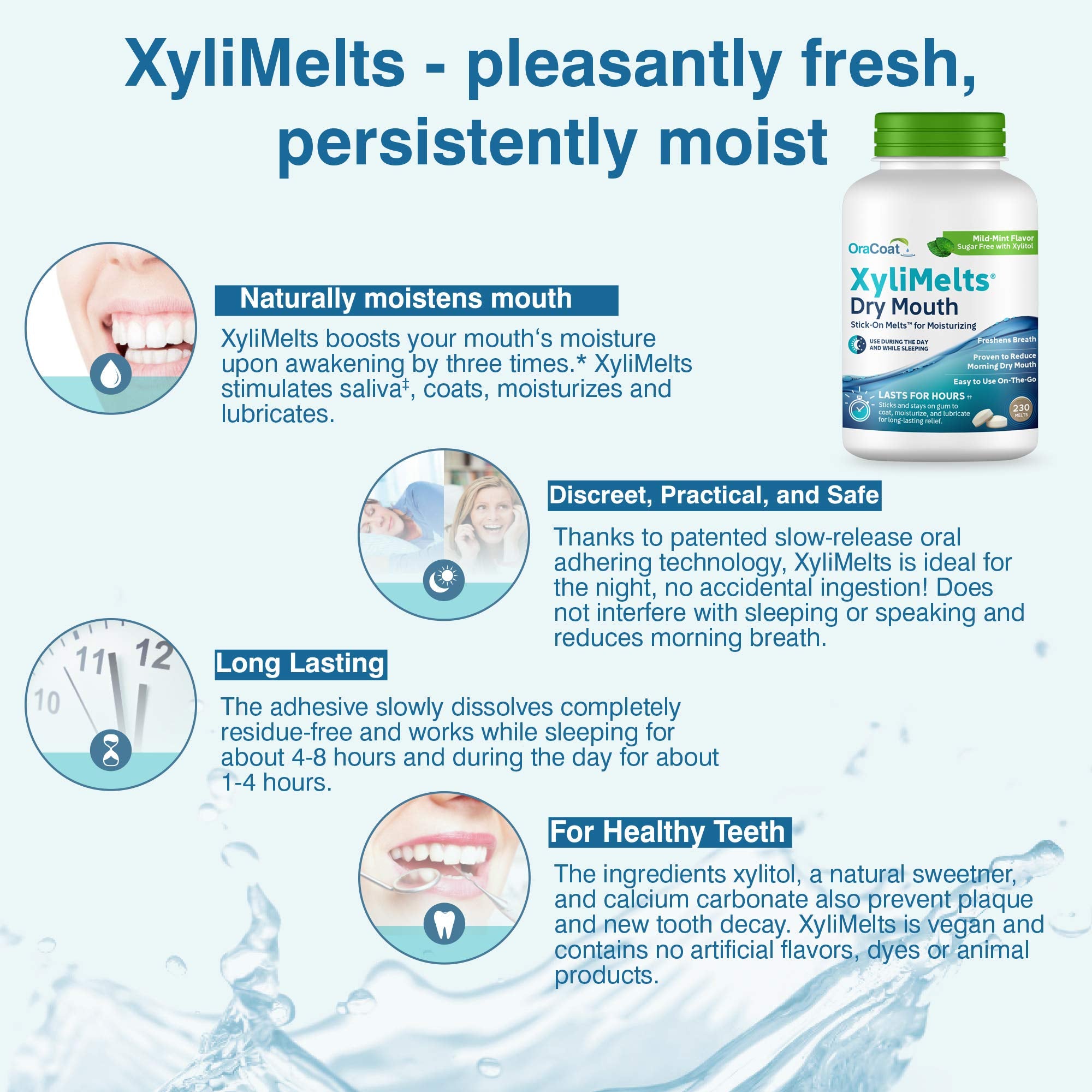 Vegan and gluten-free OraCoat XyliMelts attributes
