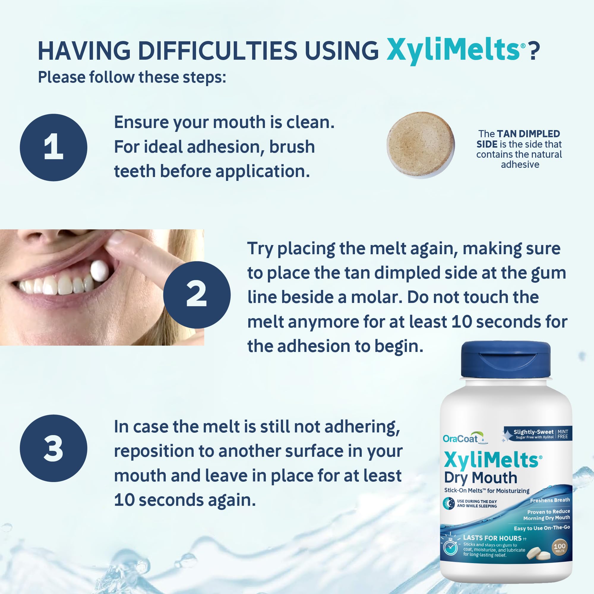 Label showing 550 mg Xylitol per disc