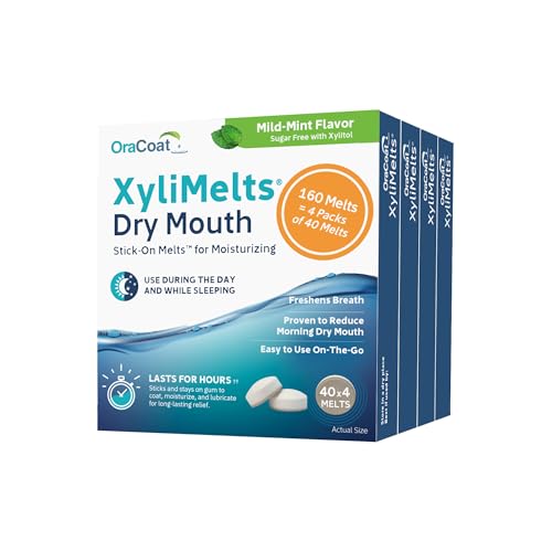 Close-up of XyliMelts discs showing 550 mg Xylitol content