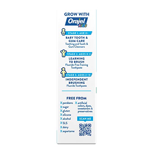 Display view of Orajel Elmo Fluoride-Free Training Toothpaste