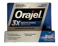 Orajel 3X Medicated For All Mouth Sores Gel Pack of 2 (0.42 oz each)