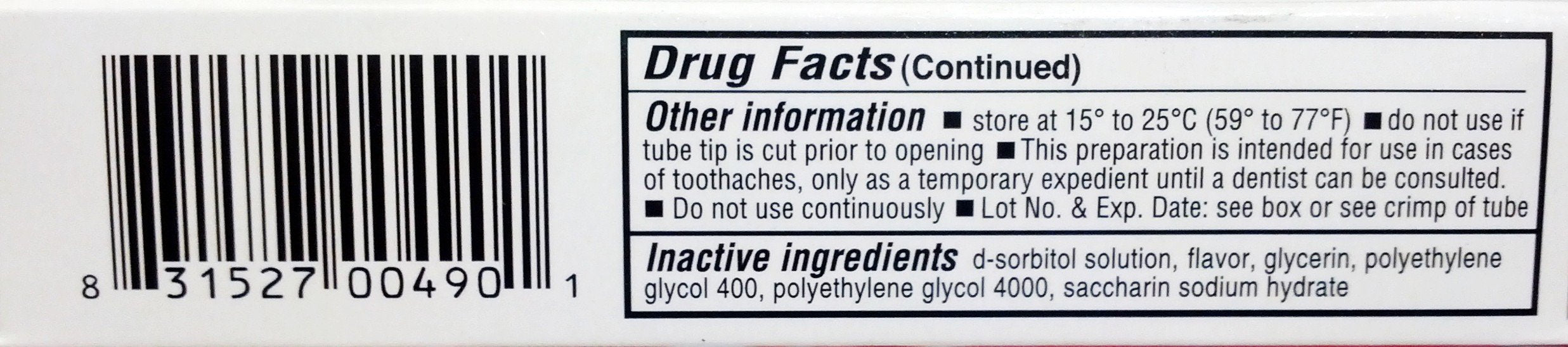 Applying Oral Analgesic Gel to gum or sore area