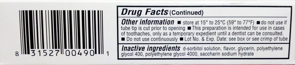Applying Oral Analgesic Gel to gum or sore area