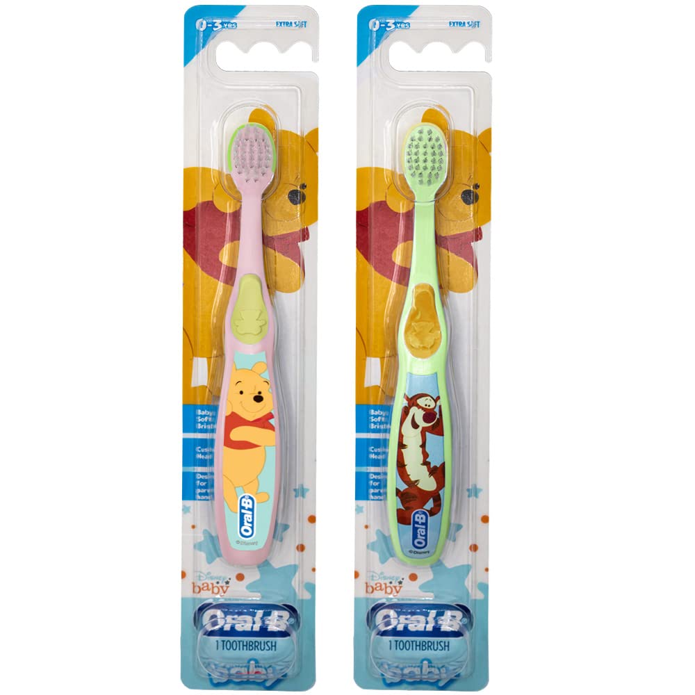 Two-pack Oral-B Baby Toothbrush with Pooh characters in packaging