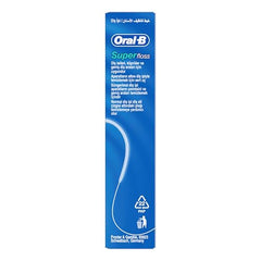Oral B Floss Super Pre-Cut Strands 50m packaging and floss