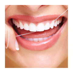Product label reading Oral B Floss Super Pre-Cut Strands 50m