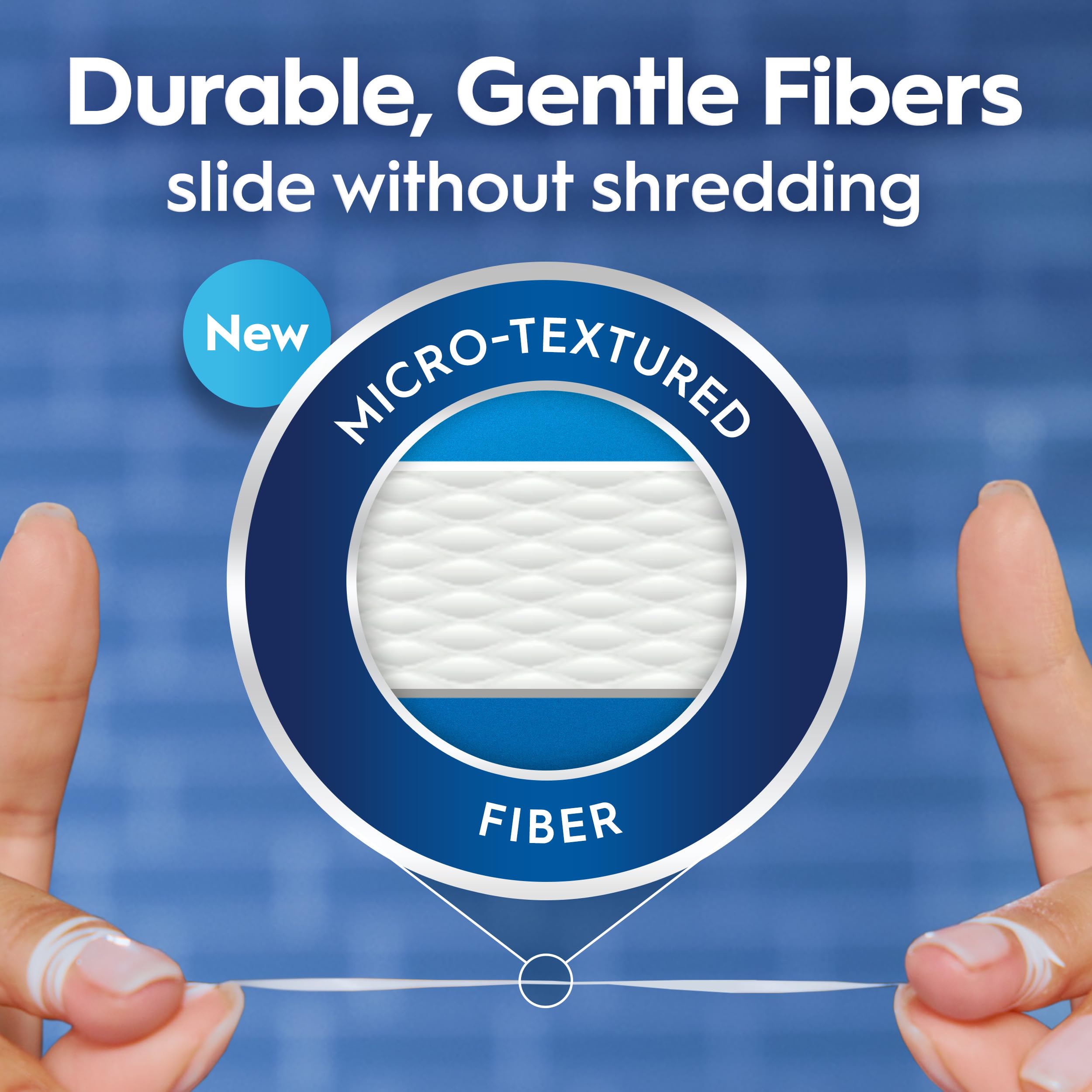 Unflavored Oral-B Glide floss label showing 50 meters
