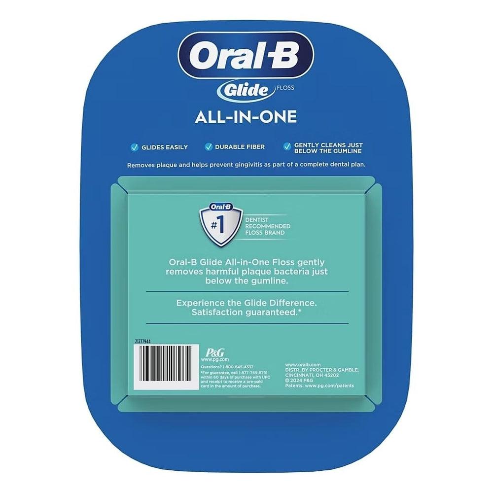 Six-pack Oral-B Glide Mint All-In-One dental floss boxes