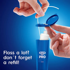 Floss sliding through tight spaces between teeth